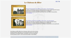 Desktop Screenshot of chateaudeblier.be